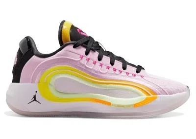 Pre-owned Jordan Luka 4 Gone Fishing Sneakers In Light Arctic Pink/black/opti Yellow