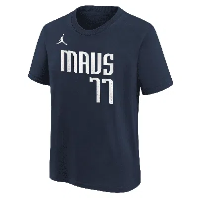 Jordan Luka Donäiä Dallas Mavericks Statement Edition Big Kids'  Nba T-shirt In Blue