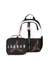 Jordan Air  Boys Lunch Backpack Set In White/black