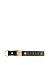 Jordan Luxe Leather Lanyard Keyring In Black