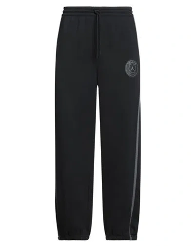 Jordan Man Pants Black Size M Cotton, Polyester