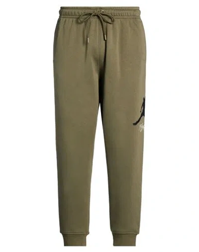 Jordan Man Pants Military Green Size L Cotton, Polyester