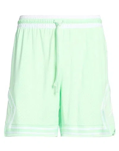 Jordan Man Shorts & Bermuda Shorts Light Green Size L Polyester