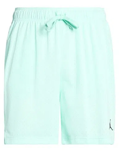 Jordan Man Shorts & Bermuda Shorts Light Green Size M Polyester