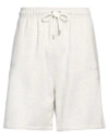 Jordan Man Shorts & Bermuda Shorts Light Grey Size Xxl Cotton In Grey