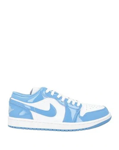 Jordan Man Sneakers Azure Size 9 Leather, Textile Fibers