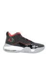 Jordan Man Sneakers Black Size 13 Leather, Textile Fibers In Black