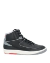 Jordan Man Sneakers Black Size 7 Leather, Textile Fibers