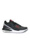 Jordan Man Sneakers Black Size 9 Leather, Textile Fibers In Black