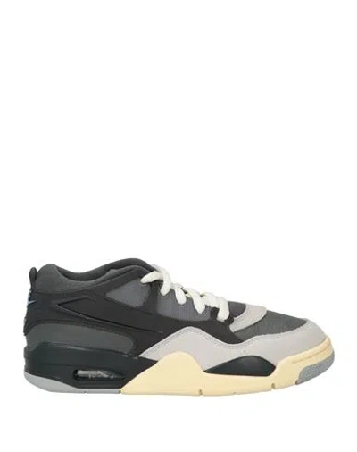 Jordan Man Sneakers Charcoal Size 9 Leather, Textile Fibers