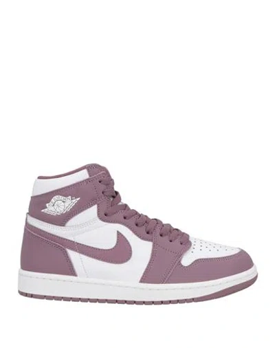 Jordan Man Trainers Mauve Size 10 Leather, Textile Fibers In Purple