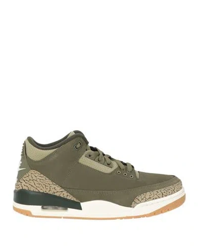 Jordan Man Sneakers Military Green Size 9.5 Leather