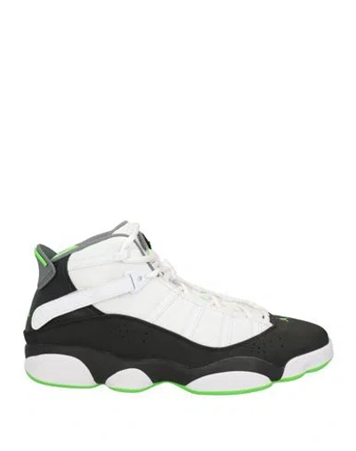 Jordan Man Sneakers White Size 7 Leather, Textile Fibers