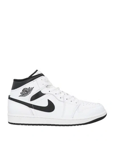 Jordan Man Sneakers White Size 7.5 Leather, Textile Fibers