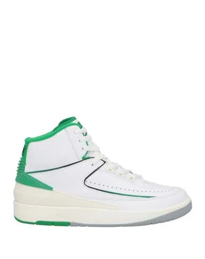 Jordan Man Sneakers White Size 8.5 Leather, Textile Fibers