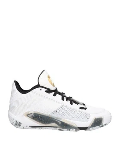 Jordan Man Sneakers White Size 9 Synthetic Fibers In Animal Print