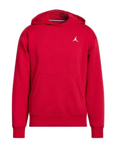 Jordan Man Sweatshirt Red Size M Cotton, Polyester