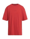 Jordan Man T-shirt Rust Size L Cotton In Red