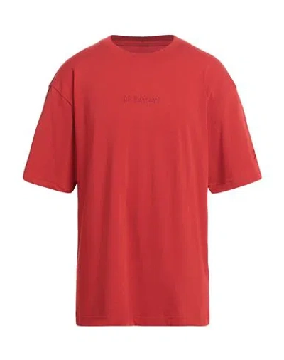 Jordan Man T-shirt Rust Size L Cotton In Red