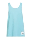 Jordan Man Tank Top Turquoise Size Xl Cotton In Blue