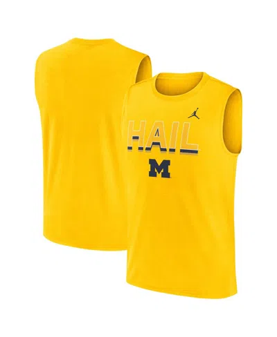 Jordan Manufacturing Jordan Men's Maize Michigan Wolverines Primetime Tricode Legend Performance Tank Top In Yellow