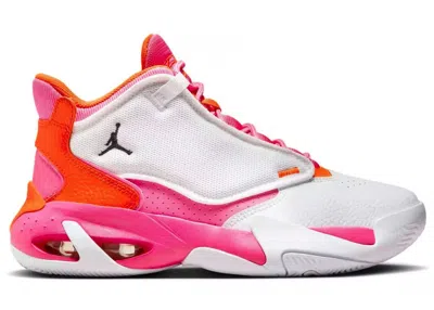 Pre-owned Jordan Max Aura 4 Sneakers In White/safety Orange/pinksicle In Multi
