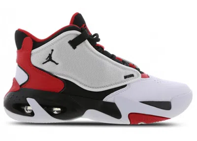 Pre-owned Jordan Max Aura 4 Sneakers In White/university Red/black In Multi