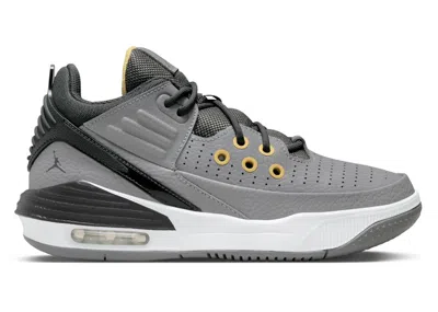 Pre-owned Jordan Max Aura 5 Anthracite Sneakers In Cement Grey/topaz Gold/white