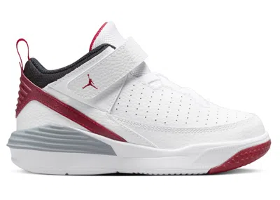 Pre-owned Jordan Max Aura 5 Black Sneakers In White/varsity Red/wolf Grey In Multi