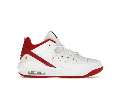 Pre-owned Jordan Max Aura 5 Sneakers In White/black/gym Red