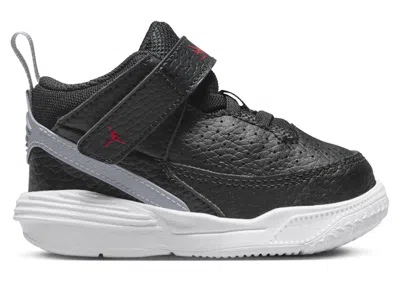 Pre-owned Jordan Max Aura 5 University Red Sneakers In Black/white/cement Grey In Multi