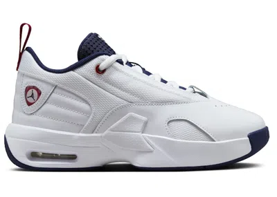 Pre-owned Jordan Max Aura 6 Sneakers In White/varsity Red/midnight Navy Blue In Multi