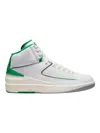 Jordan Men's 2 Retro Sneaker In White/lucky Green/sail/light Steel Grey In Multi