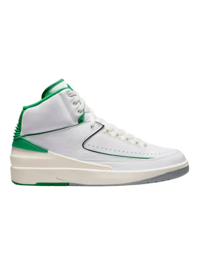 Jordan Men's 2 Retro Sneaker In White/lucky Green/sail/light Steel Grey In Multi
