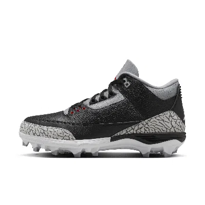 Jordan Men's  3 Mid Td Football Cleats In Black
