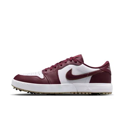 Jordan Men's Air  1 Low G Spiked Golf Shoes In Brown