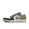 Jordan Men's Air  1 Low Shoes In Black/olive/white