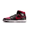 Jordan Men's Air  1 Mid Shoes In Black/summit White/varsity Red
