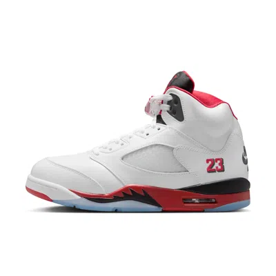 JORDAN MEN'S AIR  5 RETRO "FIRE RED BLACK TONGUE" SHOES,1015787627