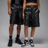 Jordan Men's Air  Faux Leather Shorts In Black