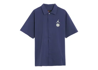 Pre-owned Jordan Men's Air  Quai 54 Warmup Top In Neutral Indigo/light Bone