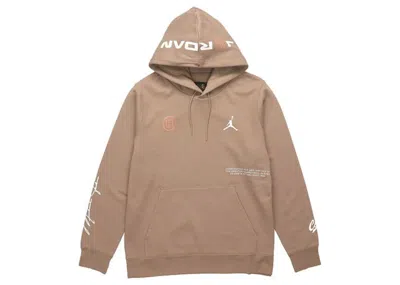 Pre-owned Jordan Men's Air  X Clot Crossover Logo Printed Hoodie In Brown