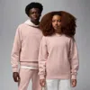 Jordan Men's Air  Wordmark Fleece Crew-neck Sweatshirt In Pink