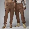 Jordan Men's Air  Wordmark Fleece Pants In Brown