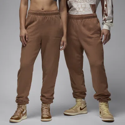 Jordan Men's Air  Wordmark Fleece Pants In Brown