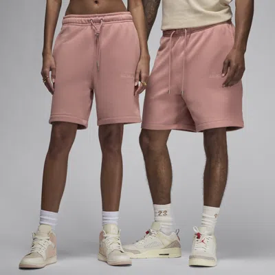 Jordan Men's Air  Wordmark Fleece Shorts In Pink