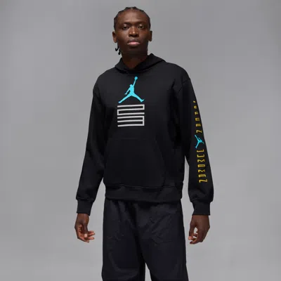 Jordan Men's  Aj11 Gamma Fleece Pullover Hoodie In Black