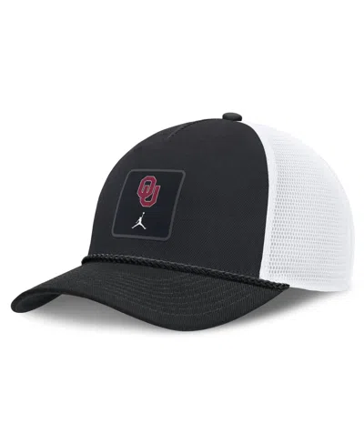 Jordan Men's And Women's Black Oklahoma Sooners 2026 On-field Gameday Rope Trucker Adjustable Hat