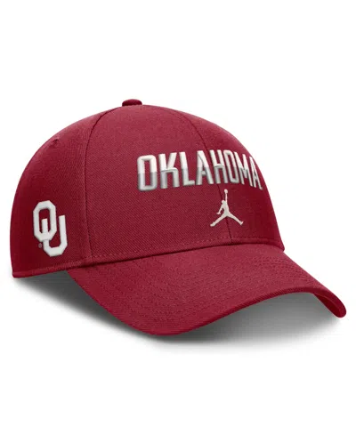 Jordan Men's And Women's Crimson Oklahoma Sooners 2026 On-field Gameday Rise Adjustable Hat In Red