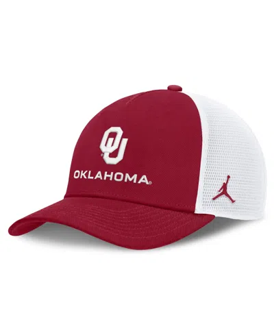 Jordan Men's And Women's Crimson Oklahoma Sooners 2026 On-field Gameday Trucker Hat In Burgundy